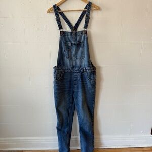 Zara Premium Wash Blue Denim Overalls